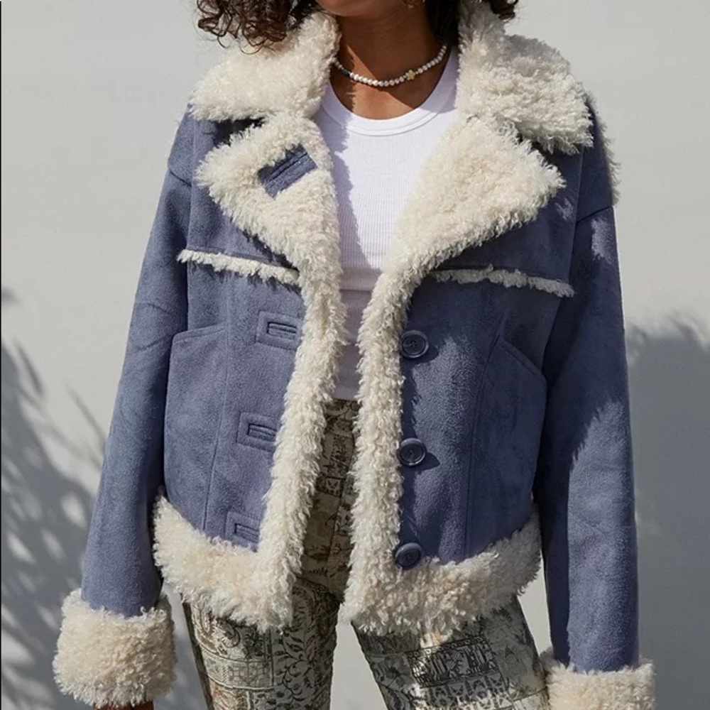 NWT UO Maria Faux Shearling Coat